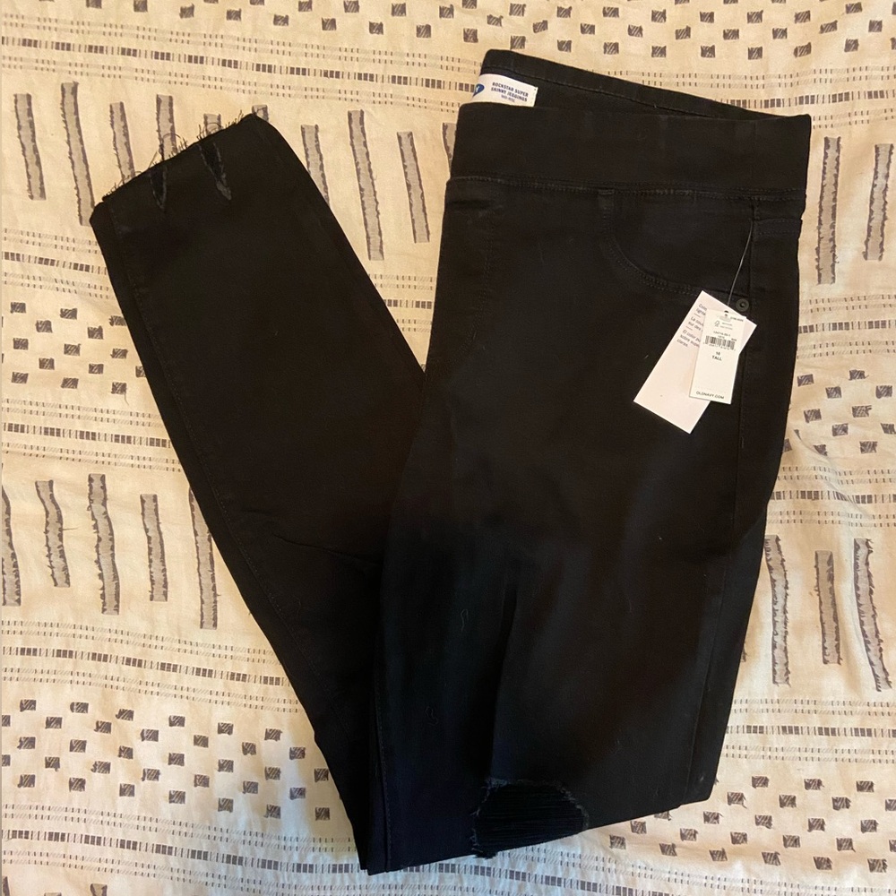 Grunge Old Navy Black Rockstar Super Skinny Jeggings